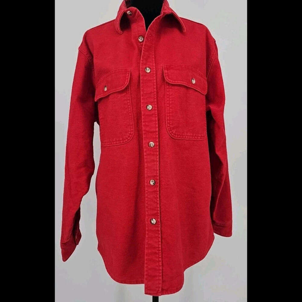 Scarce Vintage 1960's‎ Gander Mountain Red Shirt Button Thick Flannel Large